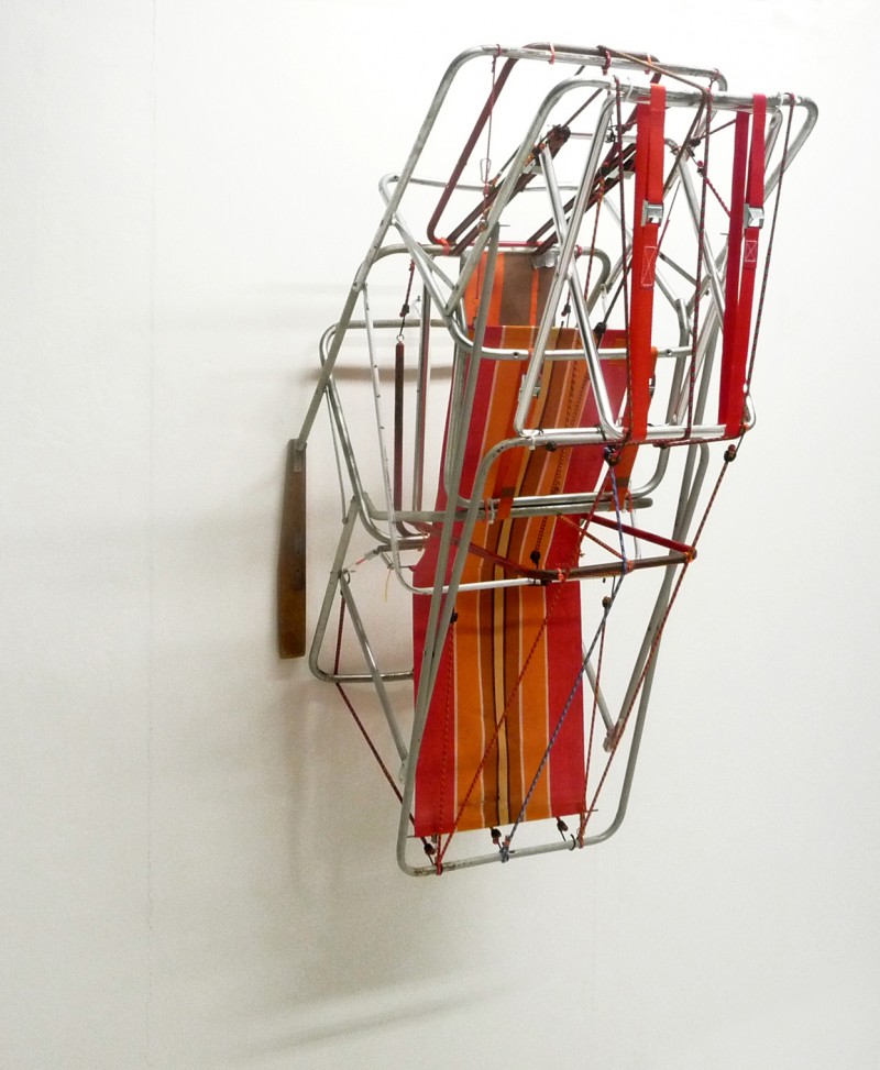 Hartmut Landauer, sculpture, Skulptur, camping chairs, camping furniture, vintage camping chairs, sculpture